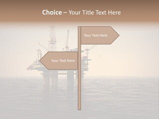 Production Oil Industry Tower PowerPoint Template