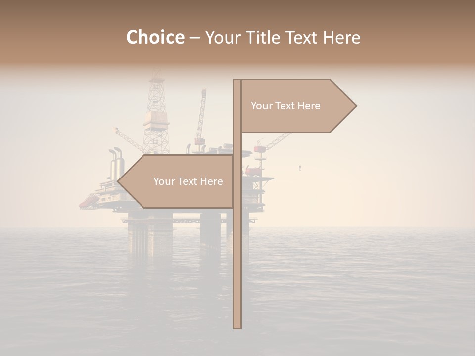 Production Oil Industry Tower PowerPoint Template