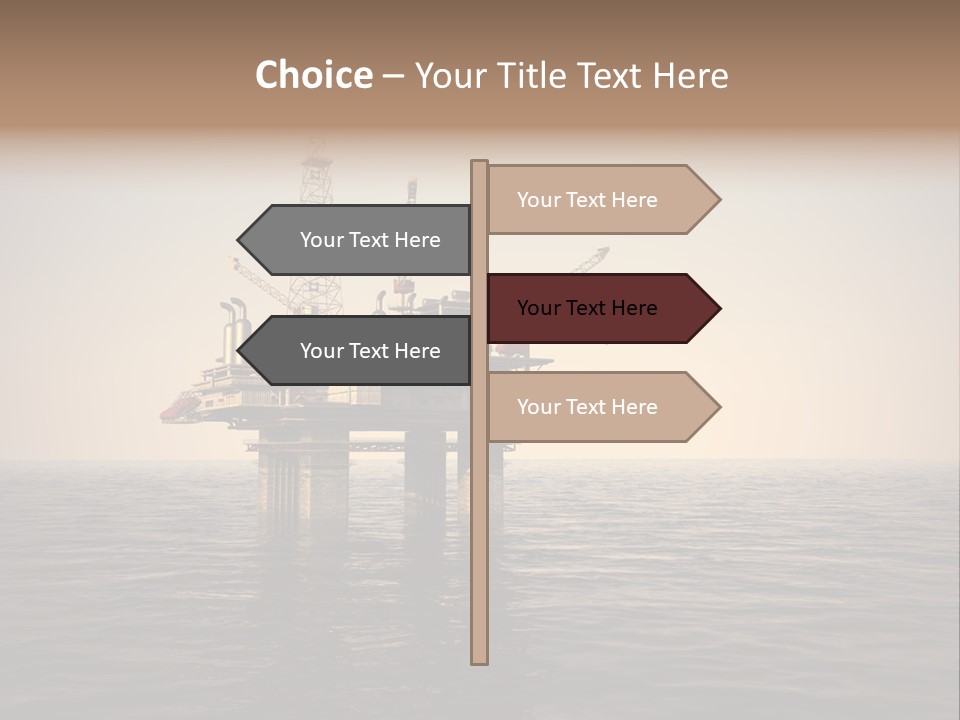 Production Oil Industry Tower PowerPoint Template