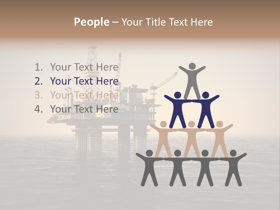 Production Oil Industry Tower PowerPoint Template
