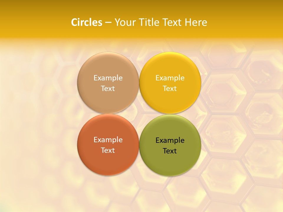 A Yellow Hexagonal Background With The Words Name Of Presentation PowerPoint Template