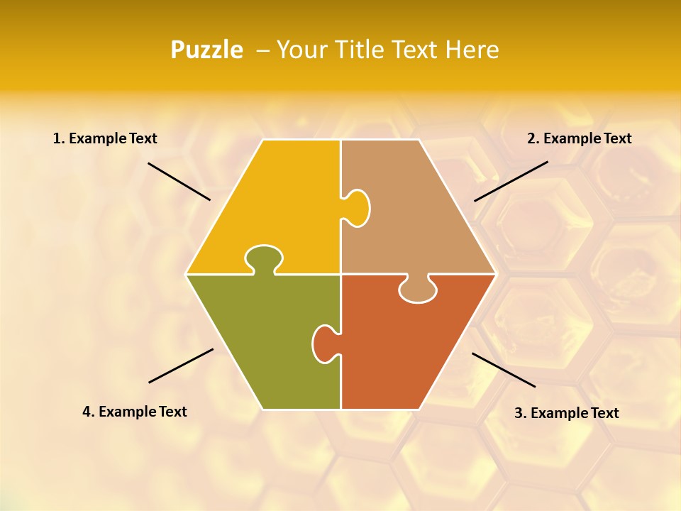A Yellow Hexagonal Background With The Words Name Of Presentation PowerPoint Template