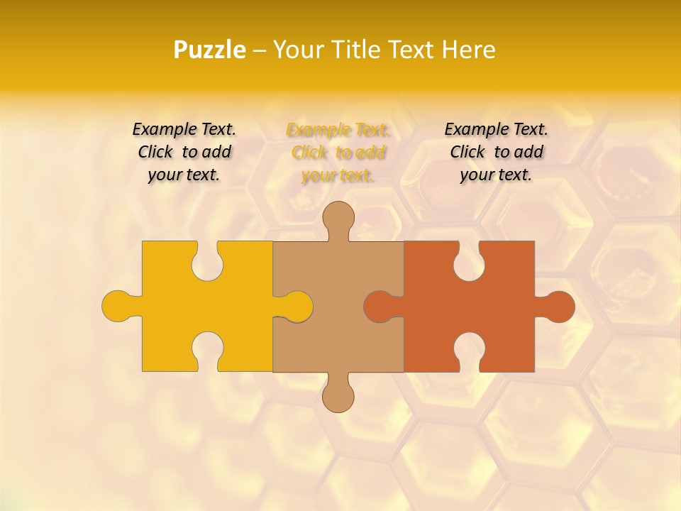A Yellow Hexagonal Background With The Words Name Of Presentation PowerPoint Template