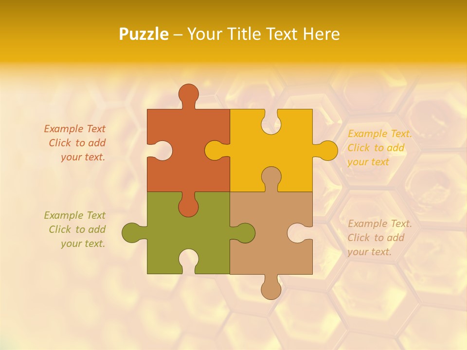 A Yellow Hexagonal Background With The Words Name Of Presentation PowerPoint Template