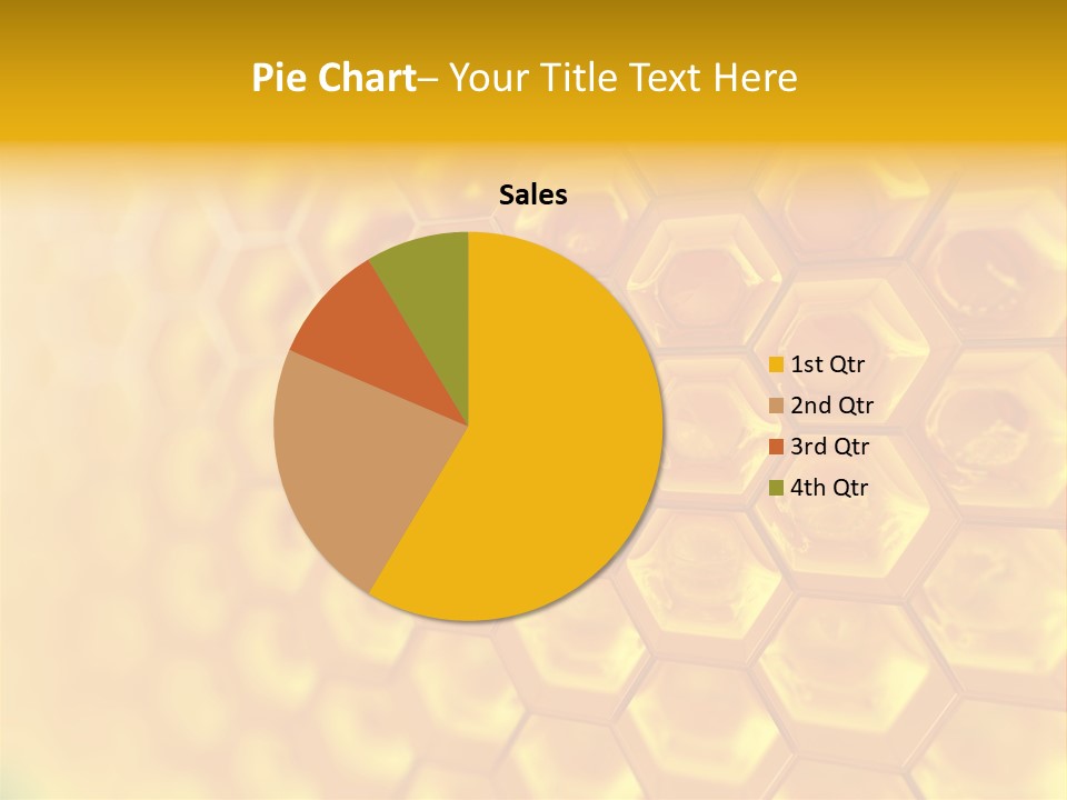 A Yellow Hexagonal Background With The Words Name Of Presentation PowerPoint Template