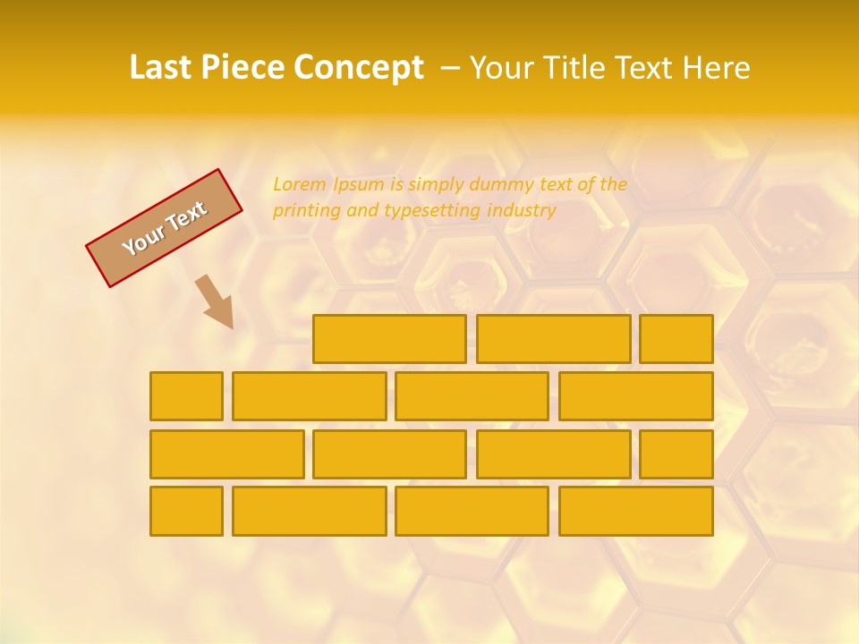A Yellow Hexagonal Background With The Words Name Of Presentation PowerPoint Template