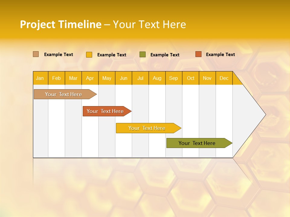 A Yellow Hexagonal Background With The Words Name Of Presentation PowerPoint Template