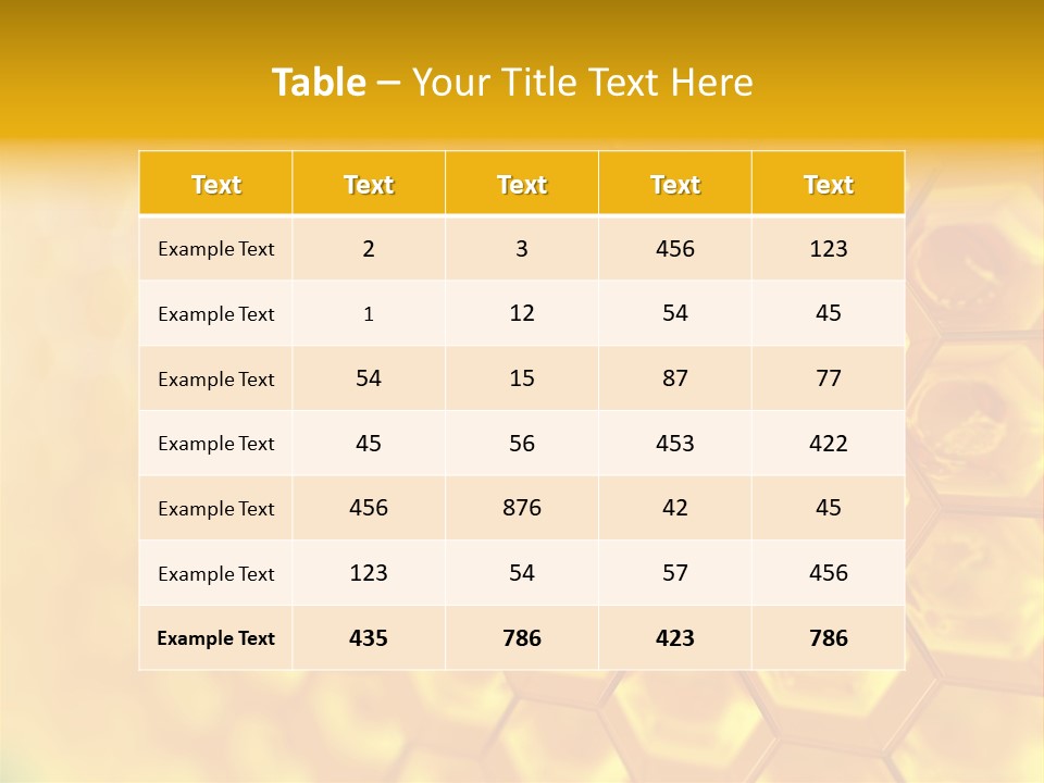 A Yellow Hexagonal Background With The Words Name Of Presentation PowerPoint Template