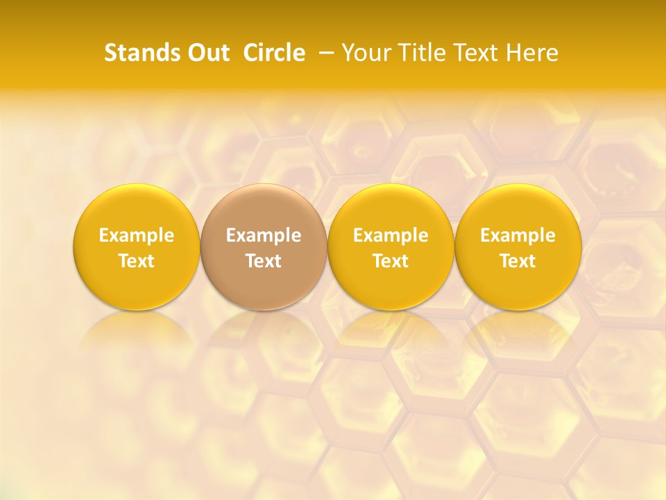 A Yellow Hexagonal Background With The Words Name Of Presentation PowerPoint Template