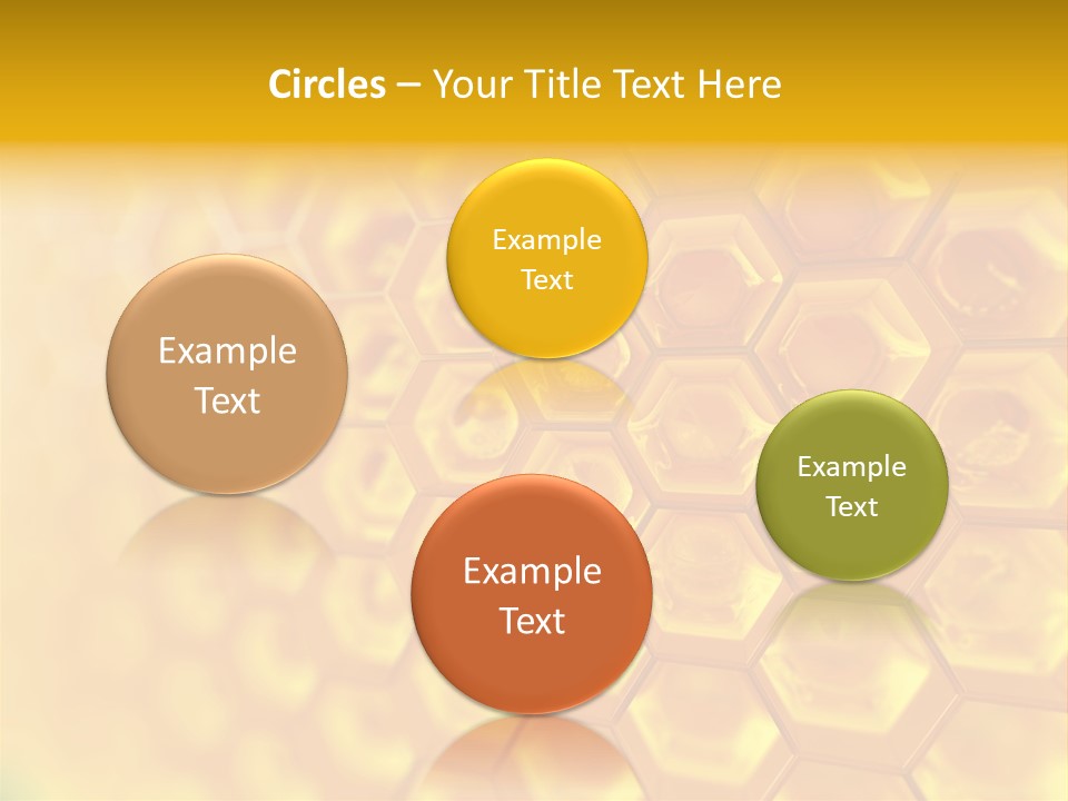 A Yellow Hexagonal Background With The Words Name Of Presentation PowerPoint Template