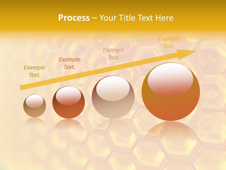 A Yellow Hexagonal Background With The Words Name Of Presentation PowerPoint Template