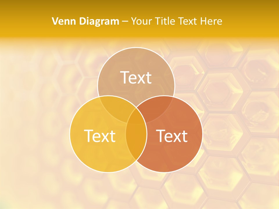 A Yellow Hexagonal Background With The Words Name Of Presentation PowerPoint Template