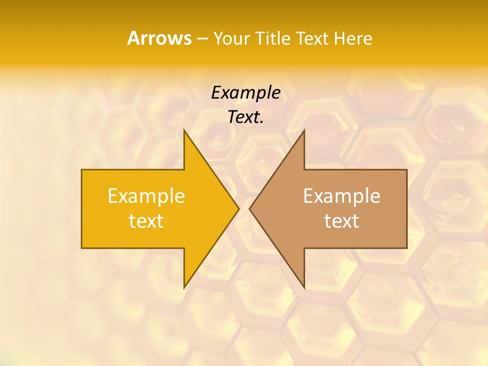 A Yellow Hexagonal Background With The Words Name Of Presentation PowerPoint Template