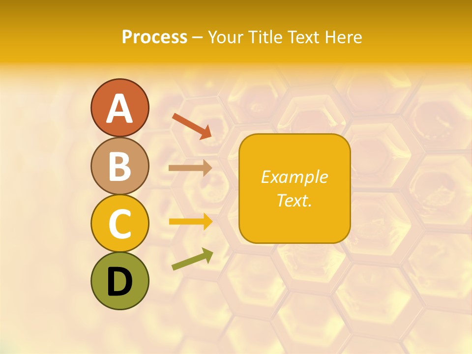 A Yellow Hexagonal Background With The Words Name Of Presentation PowerPoint Template