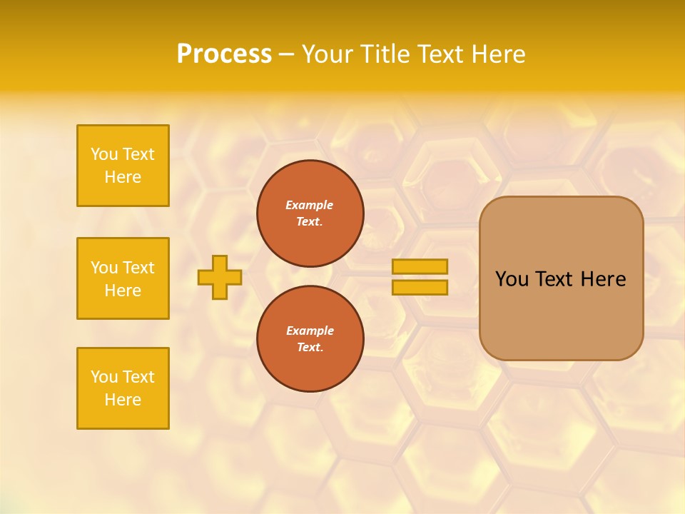 A Yellow Hexagonal Background With The Words Name Of Presentation PowerPoint Template