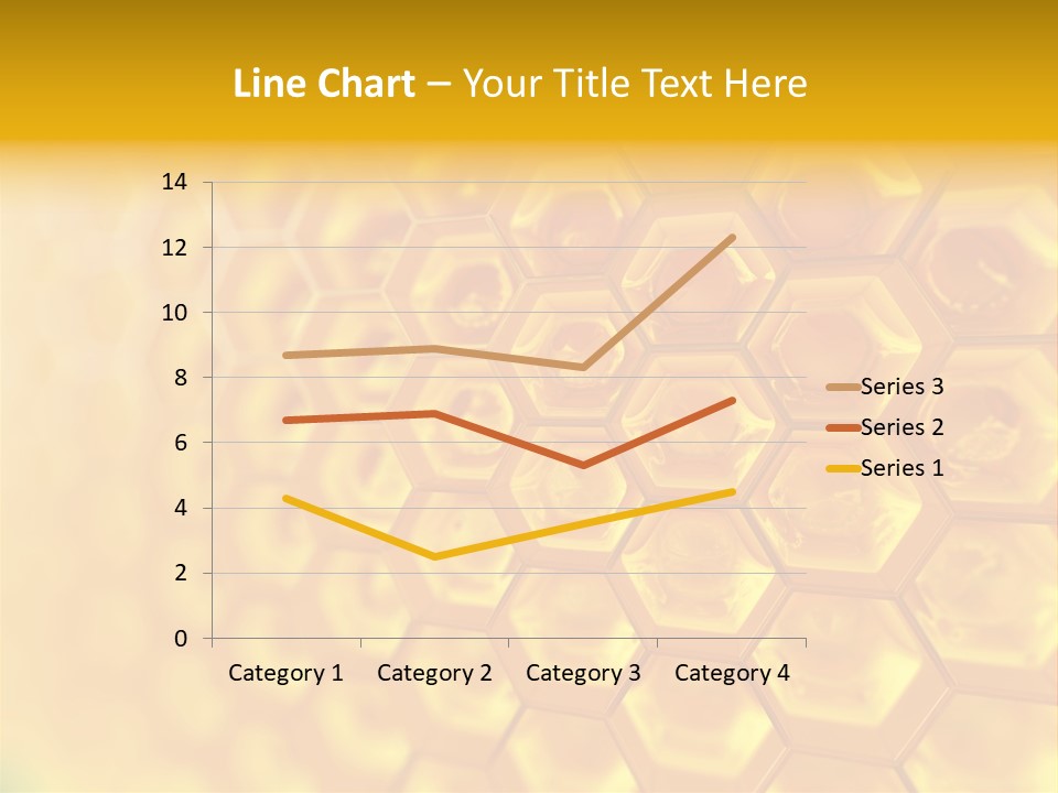 A Yellow Hexagonal Background With The Words Name Of Presentation PowerPoint Template