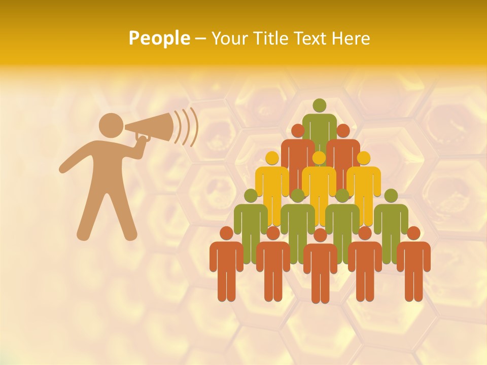 A Yellow Hexagonal Background With The Words Name Of Presentation PowerPoint Template