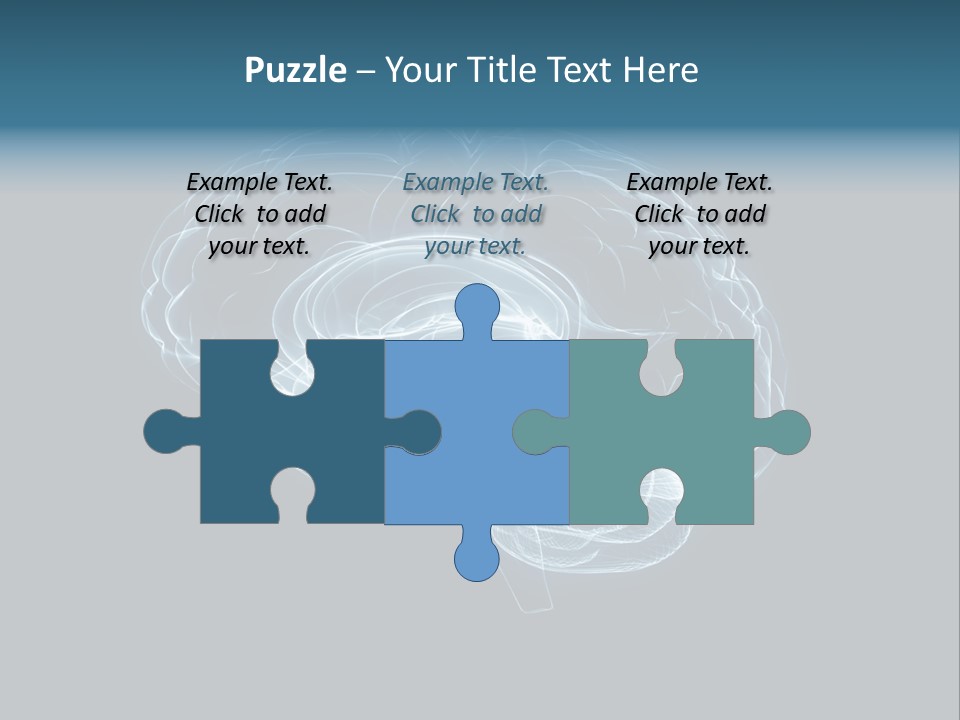 A Glowing Blue Brain On A Black Background PowerPoint Template