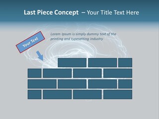 A Glowing Blue Brain On A Black Background PowerPoint Template