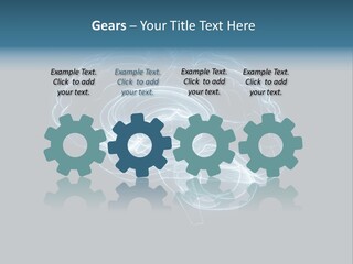 A Glowing Blue Brain On A Black Background PowerPoint Template