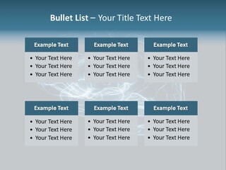 A Glowing Blue Brain On A Black Background PowerPoint Template