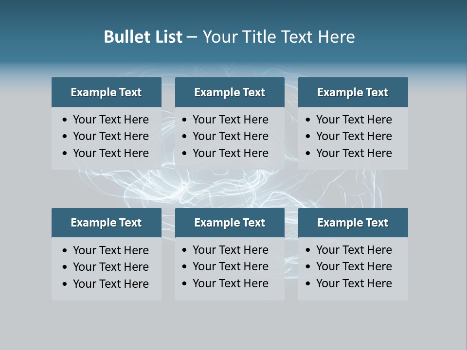 A Glowing Blue Brain On A Black Background PowerPoint Template
