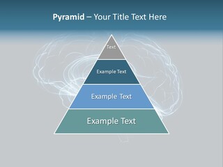 A Glowing Blue Brain On A Black Background PowerPoint Template