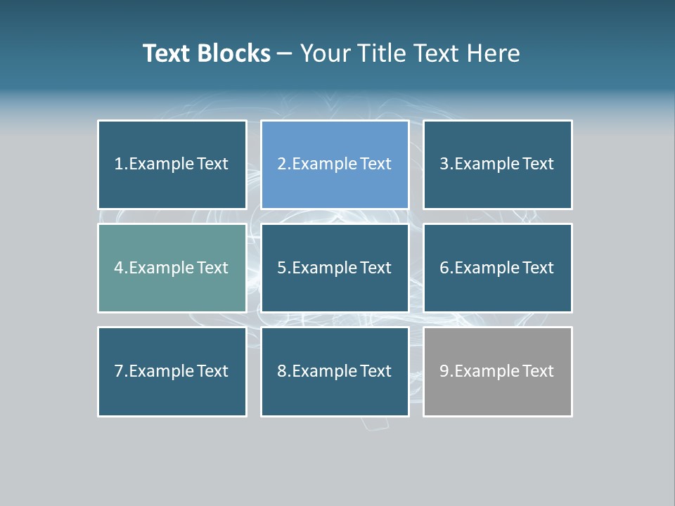 A Glowing Blue Brain On A Black Background PowerPoint Template