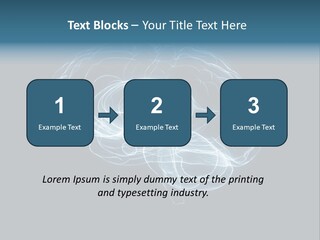 A Glowing Blue Brain On A Black Background PowerPoint Template