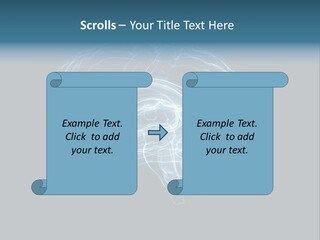 A Glowing Blue Brain On A Black Background PowerPoint Template