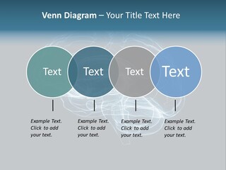 A Glowing Blue Brain On A Black Background PowerPoint Template