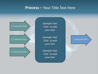 A Glowing Blue Brain On A Black Background PowerPoint Template