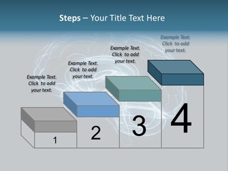 A Glowing Blue Brain On A Black Background PowerPoint Template