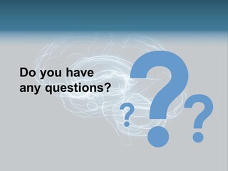 A Glowing Blue Brain On A Black Background PowerPoint Template