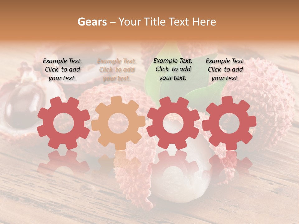 Leaves Lichi Berry PowerPoint Template