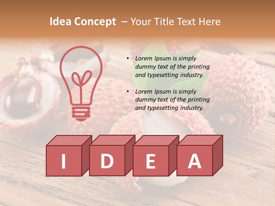 Leaves Lichi Berry PowerPoint Template