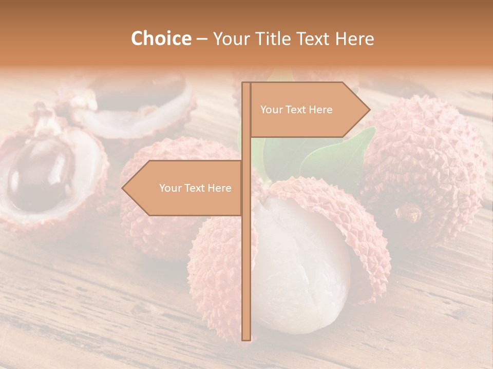 Leaves Lichi Berry PowerPoint Template