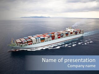 Equipment Front Cargo PowerPoint Template