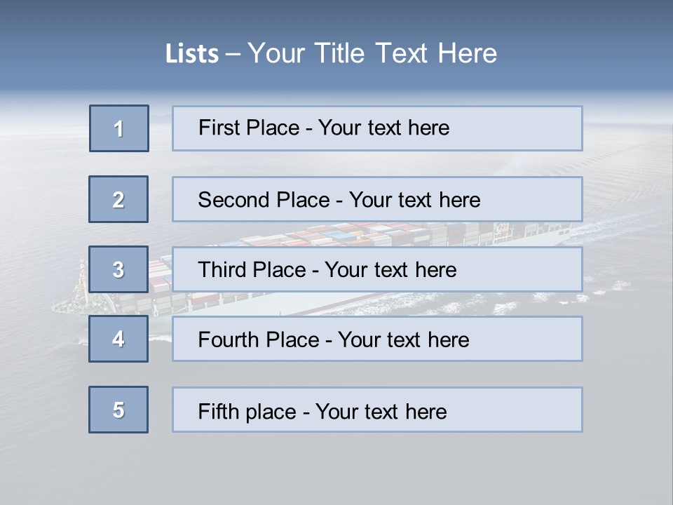 Equipment Front Cargo PowerPoint Template
