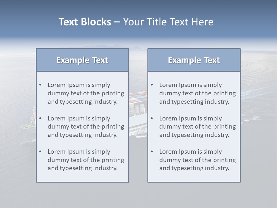 Equipment Front Cargo PowerPoint Template
