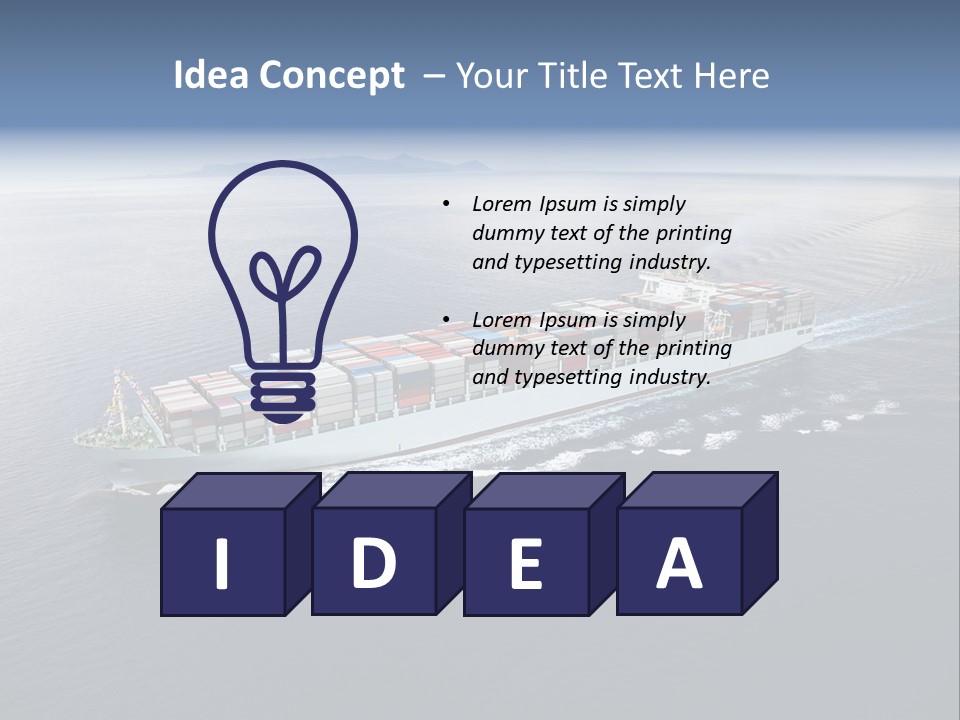 Equipment Front Cargo PowerPoint Template