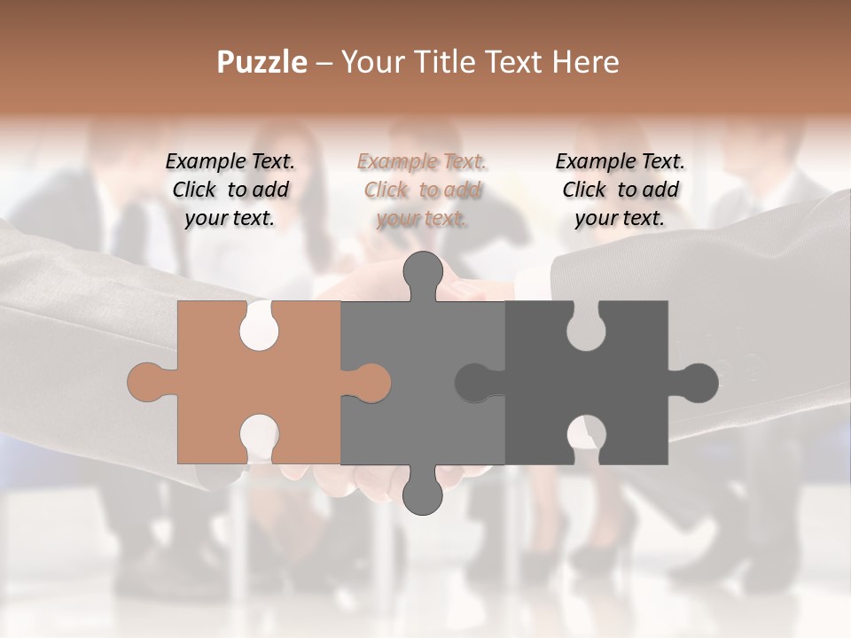 Partnership Unite Closeup PowerPoint Template