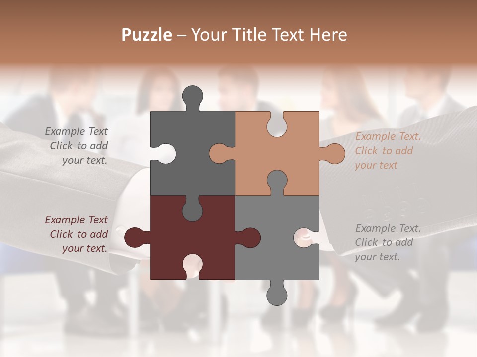 Partnership Unite Closeup PowerPoint Template
