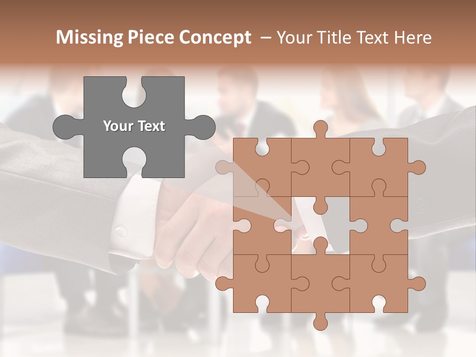 Partnership Unite Closeup PowerPoint Template