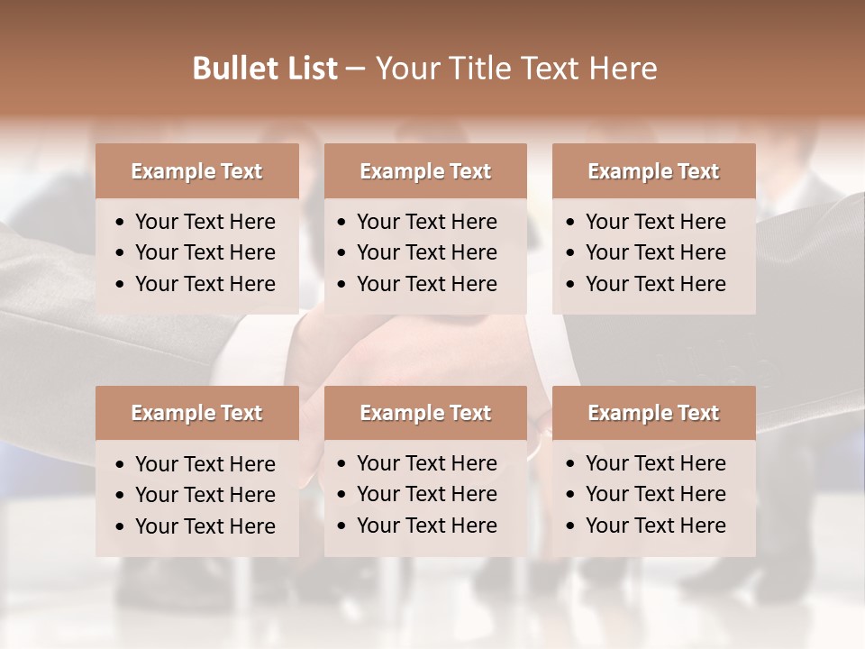 Partnership Unite Closeup PowerPoint Template