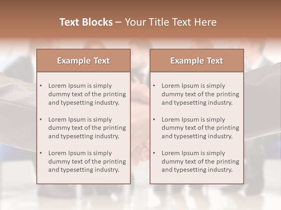Partnership Unite Closeup PowerPoint Template