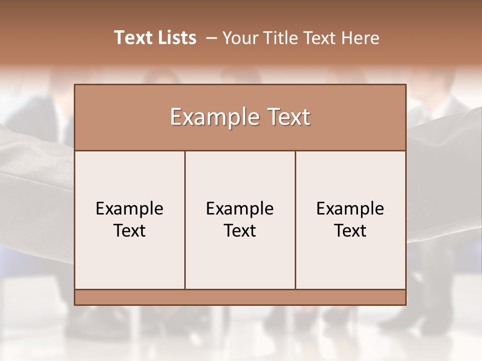 Partnership Unite Closeup PowerPoint Template