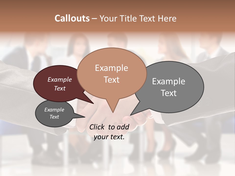 Partnership Unite Closeup PowerPoint Template