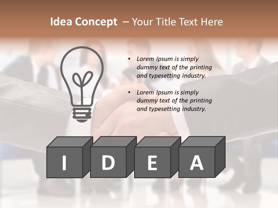 Partnership Unite Closeup PowerPoint Template