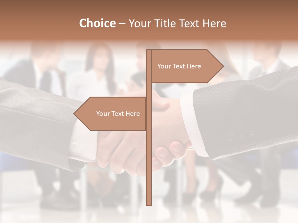 Partnership Unite Closeup PowerPoint Template